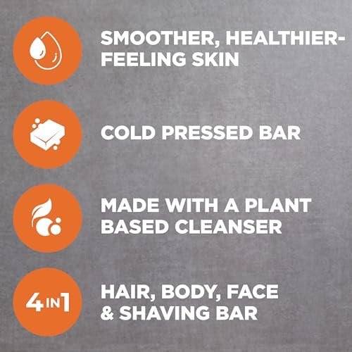 DOVE MEN Cleansing Bar Soap Blood Orange + Sea Salt 4 Bars