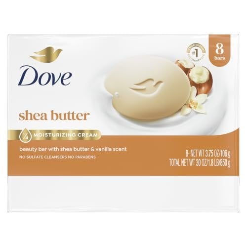 Shea Butter Beauty Bar Soap 8 Count, Cleanser, 3.75 oz I beauty bar