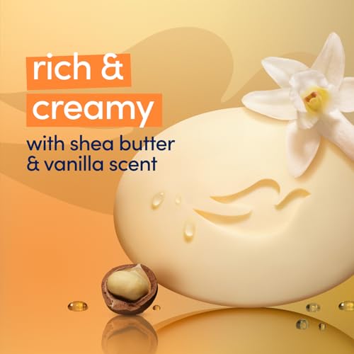 Soap, Shea Butter & Vanilla, 2-Pack – Pampering Beauty Bar, 3-in-1 Face, Body, and Hand Soap Bar, 4.75 Oz Ea