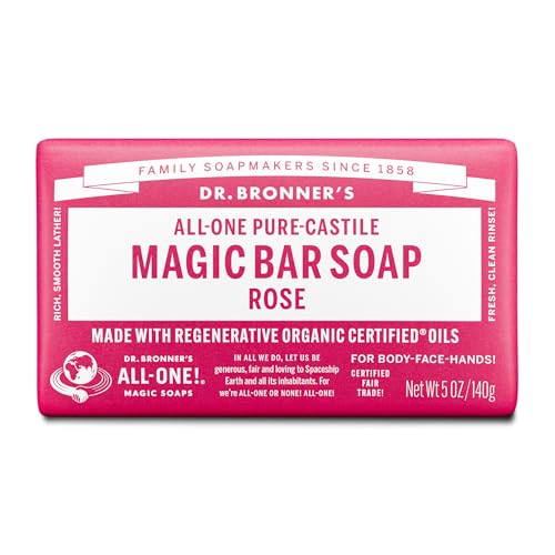 Pure-Castile Bar Soap Made with Organic Oils for Face