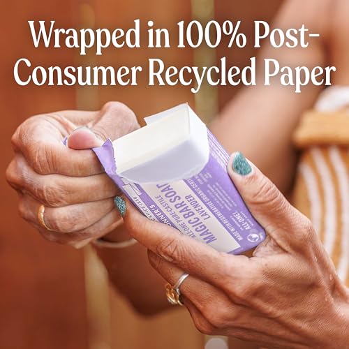 Pure-Castile Magic Bar Soap - Made with Regenerative Organic Certified Oils - For Face, Body, Hair- Gentle on Sensitive Skin - Vegan Soap Bars for Men & Women - Laven
