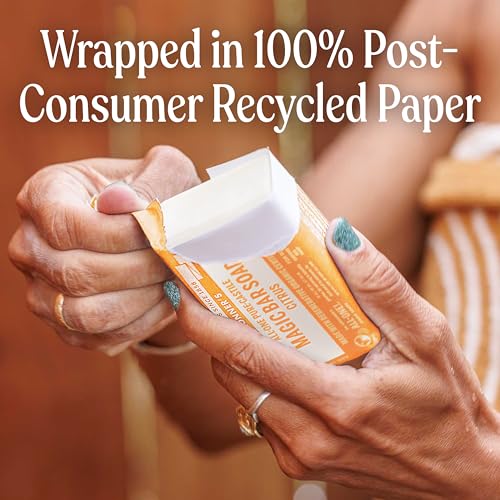 Pure-Castile Magic Soap Bar (Citrus, 5 oz, 6-Pack)- Bath Soap with Regenerative Organic Certified Oils - For Face, Body & Hair - Gentle, Vegan - Bars for Men & Women