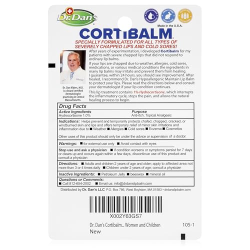 Cortibalm Lip Balm with 1% Hydrocortisone