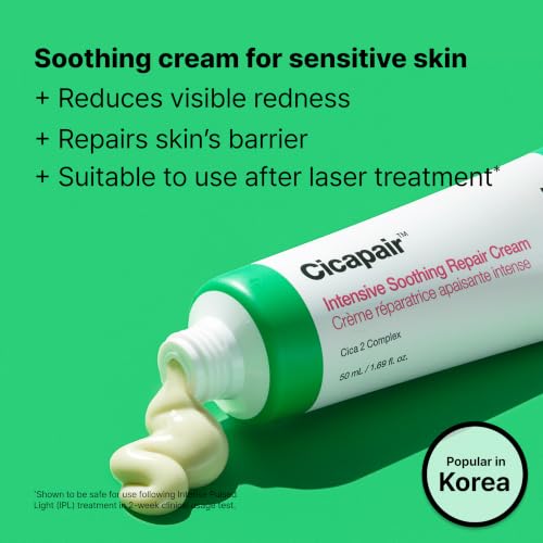 Cicapair Sensitive Skin Korean Face Moisturizer for Redness and Barrier Repair with Centel