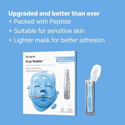 Cryo Rubber Moisturizing and Cooling Korean Face Mask with Hyaluronic Acid and Peptides
