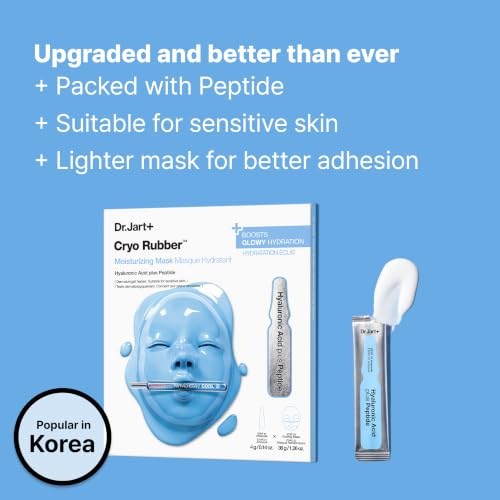 Cryo Rubber Moisturizing and Cooling Korean Face Mask with Hyaluronic Acid and Peptides