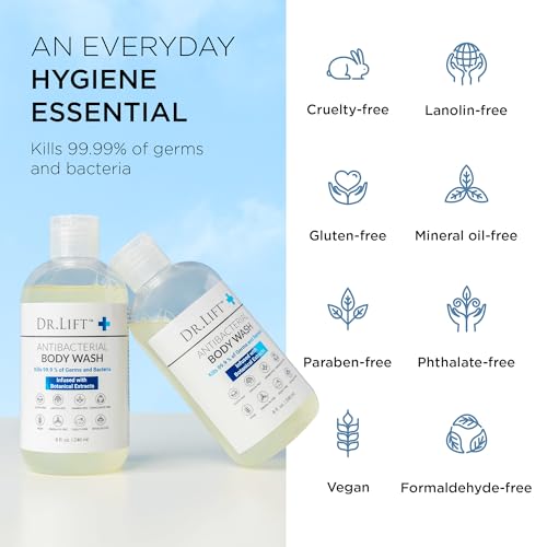 Antibacterial Body Wash, Lemon, Spirulina, Vegan