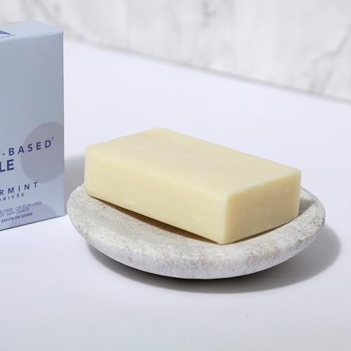 Castile Bar Soap - Multipurpose Soap Bar with Anti-Acne Properties - for Face, Body, Hair - Sensitive Skin Body Wash - Peppermint - 2 pcs