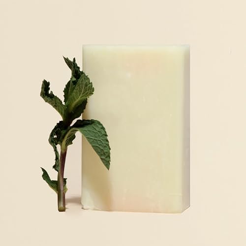 Castile Bar Soap - Multipurpose Soap Bar with Anti-Acne Properties - for Face, Body, Hair - Sensitive Skin Body Wash - Peppermint - 2 pcs