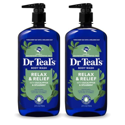 Epsom Salt Body Wash, Eucalyptus and Spearmint, 2-Pack
