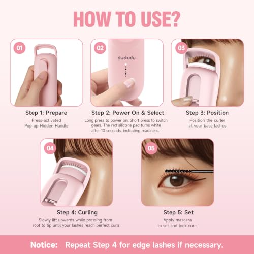 Portable Travel Mini Heated Eyelash Curler
