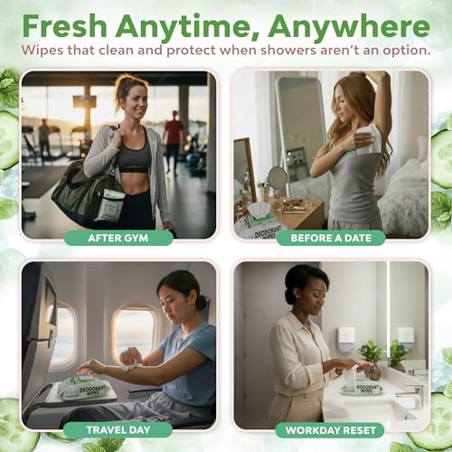 XL Deodorant Wipes 60ct 8x8
