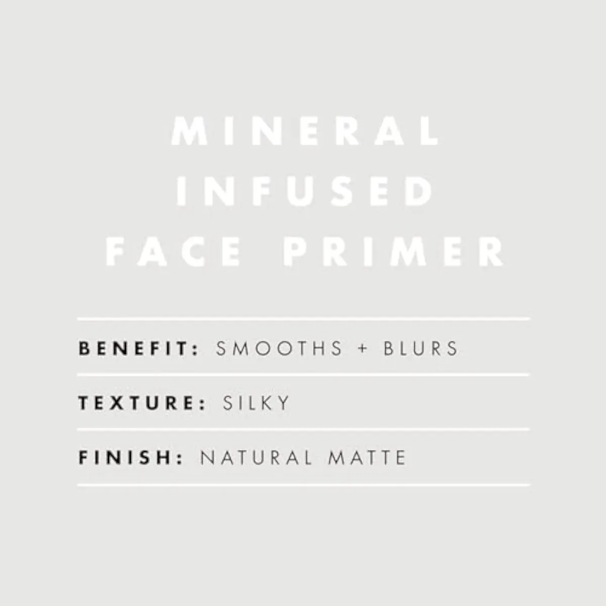 Mineral Infused Face Primer, Primer For A Smooth Foundation Base, Fills In Fine Lines & Refines Complexion, Vegan & Cruelty-free, Large