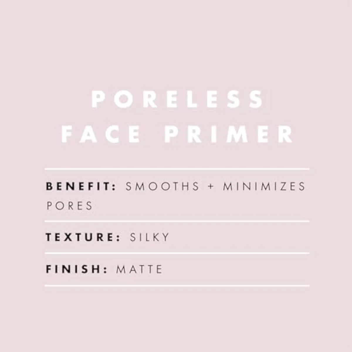 Poreless Face Primer, Skin-Smoothing Matte Makeup Base, Minimizes Pores & Fine Lines, Long-Lasting Foundation Primer with Tea Tree & Vitamins A & E, Vegan & Cruelty-Free
