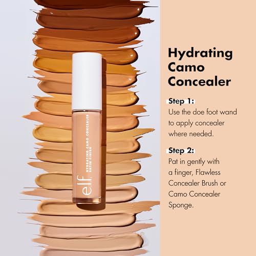 Hydrating Camo Concealer, Covers Blemishes & Under-Eye Circles, Full-Coverage & Delivers A Satin Finish, Vegan & Cruelty-Free, Light Ivory