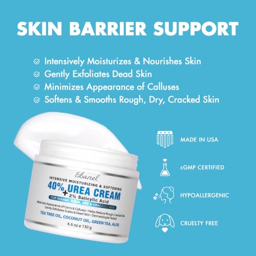 Urea Cream 40% plus Salicylic Acid 2% for Dry Cracked Feet Skin
