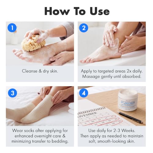 Urea Cream 40% plus Salicylic Acid 2% for Dry Cracked Feet Skin