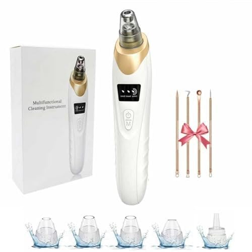 Blackhead Remover Vacuum USB Pore Vacuum 5 Suction Heads Khaki