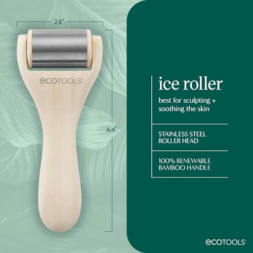 EcoTools Ice Roller, Stainless Steel Facial Roller,