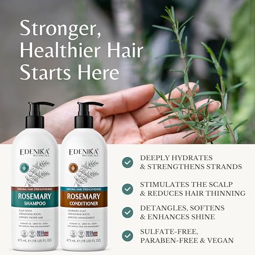 Rosemary Biotin Shampoo and Conditioner Set for Hair Strengthening