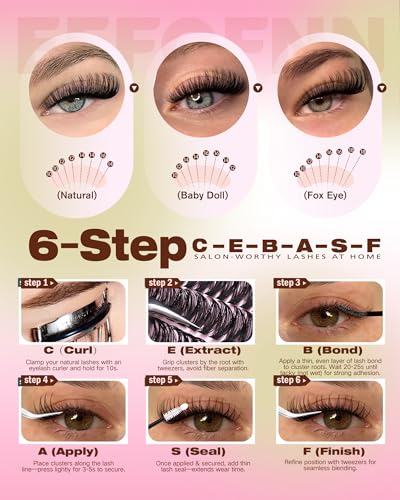 Lash Clusters Kit 560pcs Wispy Eyelash Clusters 30-1