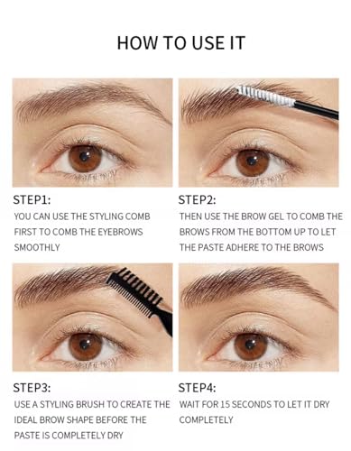 Laminating Brow Gel - Strong Hold Clear Eyebrow Gel for Fluffy Soap Brows