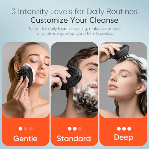 Sonic Vibrating Scalp Massager Shampoo Brush Electric Silicone