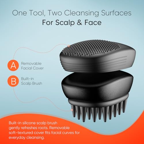 Sonic Vibrating Scalp Massager Shampoo Brush Electric Silicone