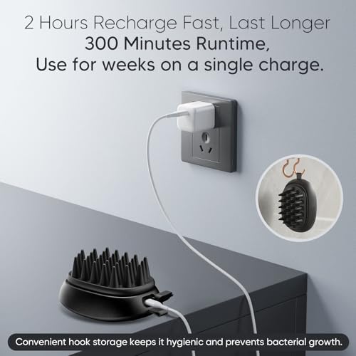 Sonic Vibrating Scalp Massager Shampoo Brush Electric Silicone