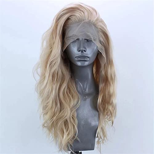 Long Curly Golden Blonde Lace Front