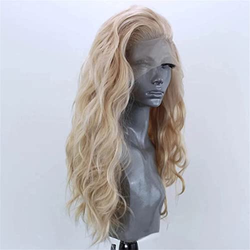 Long Curly Golden Blonde Lace Front