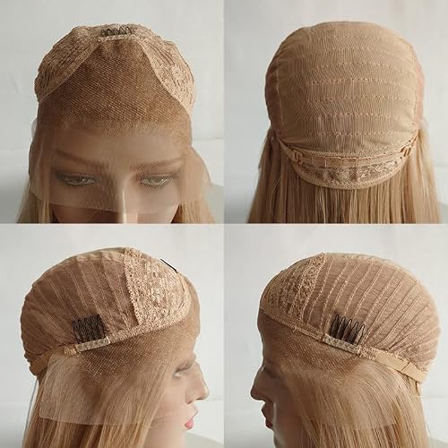 Long Curly Golden Blonde Lace Front