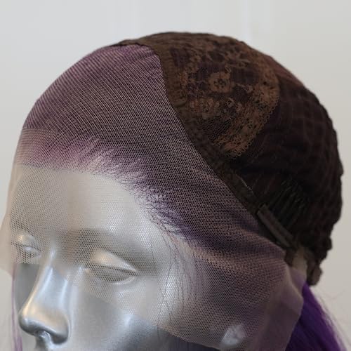 Long Wavy Purple Lace Front Wig
