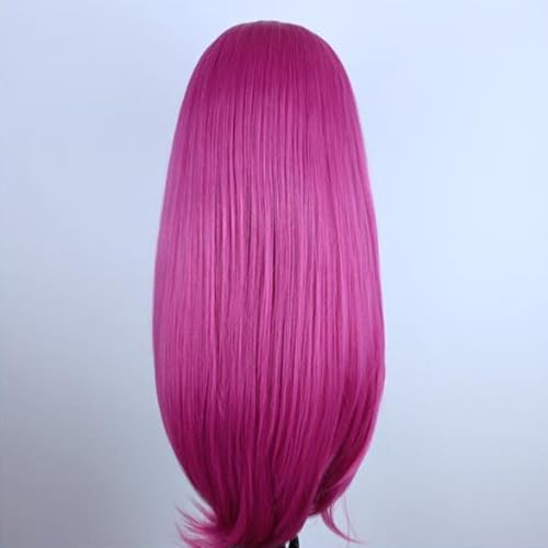 Pink Long Straight Lace Front Wig