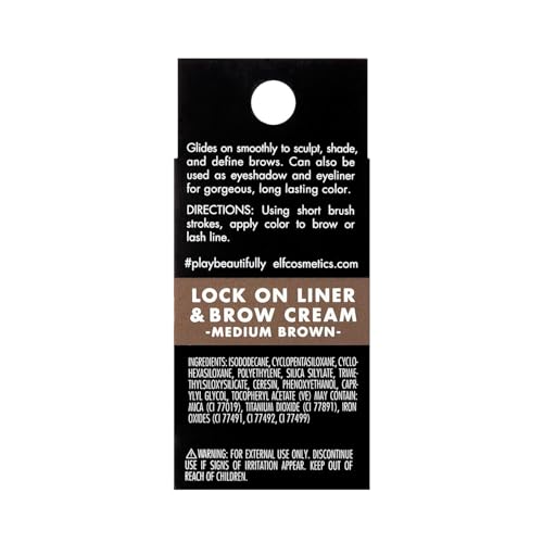 e.l.f. Lock On Liner and Brow Cream 81943 Medium Bro
