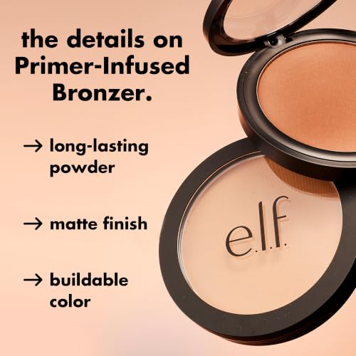 e.l.f. Primer-infused Bronzer, Long-Wear, Matte, Bol