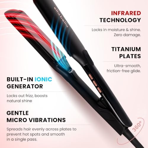 Titanium Flat Iron Large with Infrared
