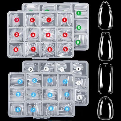 1000PCS Nail Tips Clear False Nails Full Cover for Acrylic Nails