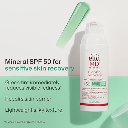 UV Skin Recovery Green Tinted Mineral Sunscreen SPF 50