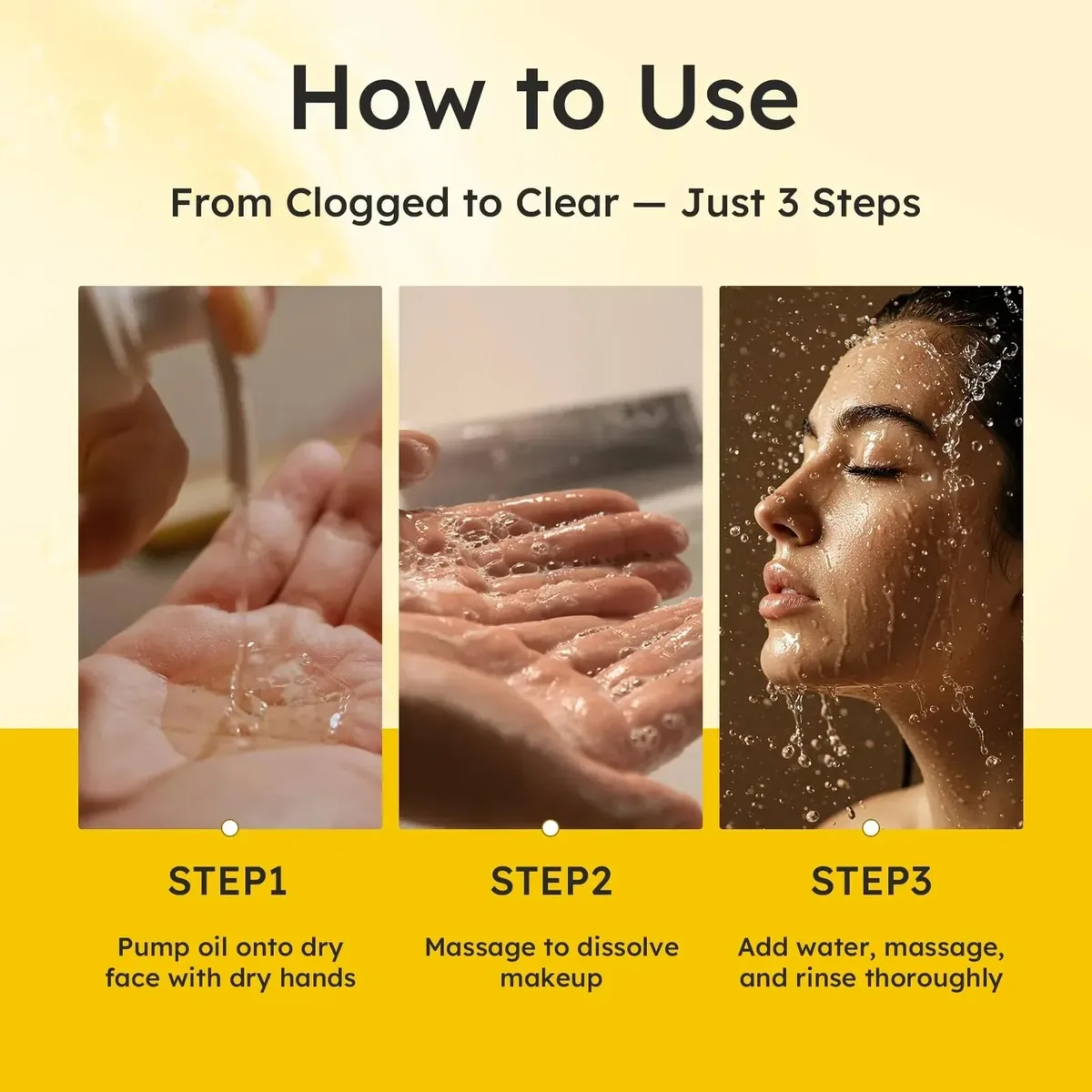 Pure Cleansing Jojoba Oil, Makeup Remover & Blackheads Pore Cleanser