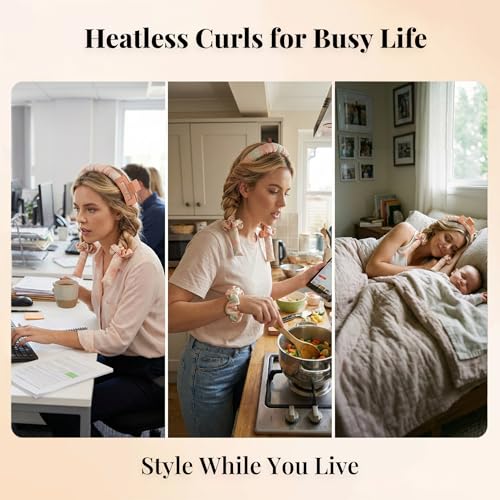 ENNUFO Heatless Curls Overnight Hair Curler, Soft Bl