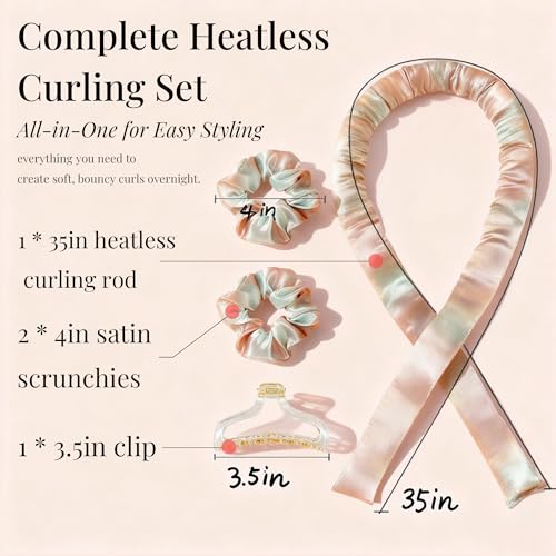 ENNUFO Heatless Curls Overnight Hair Curler, Soft Bl