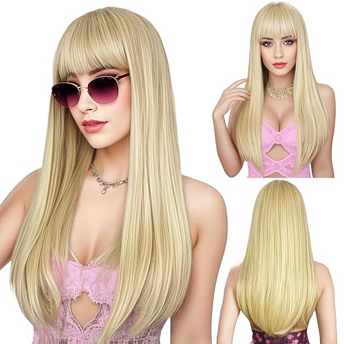 Blonde Wig with Bangs