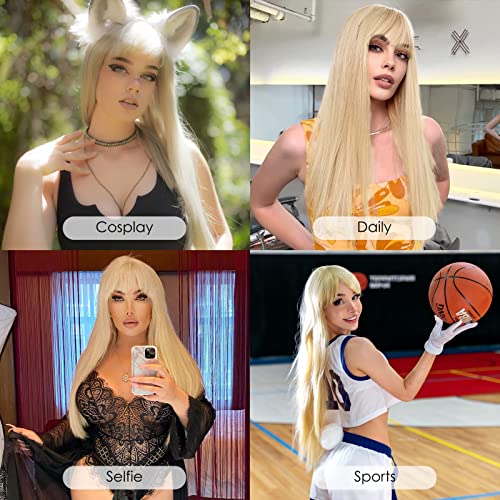 Blonde Wig with Bangs
