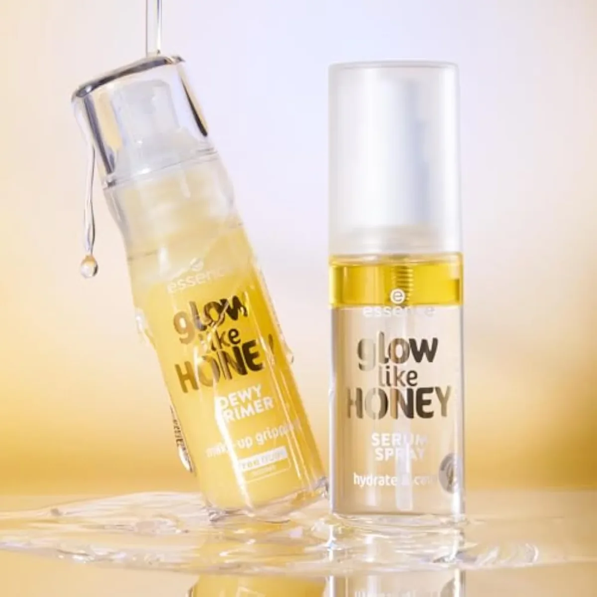 essence Glow Like Honey Dewy Primer, Hydrating & Gripping, Vegan