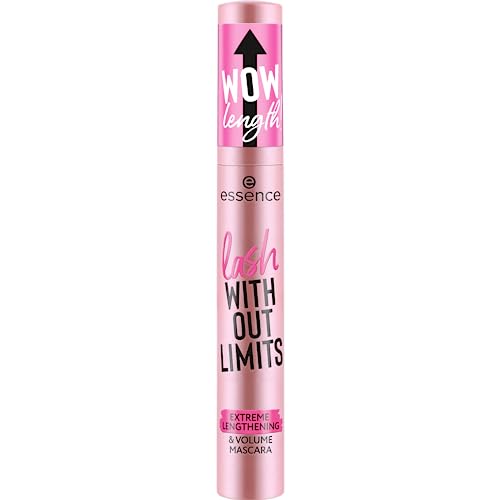 essence Lash Without Limits Extreme Lengthening & Volume Mascara, Black