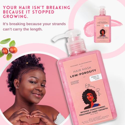 Low Porosity Hair Mask - Lightweight Deep Conditioner That Penetrates Without Buildup