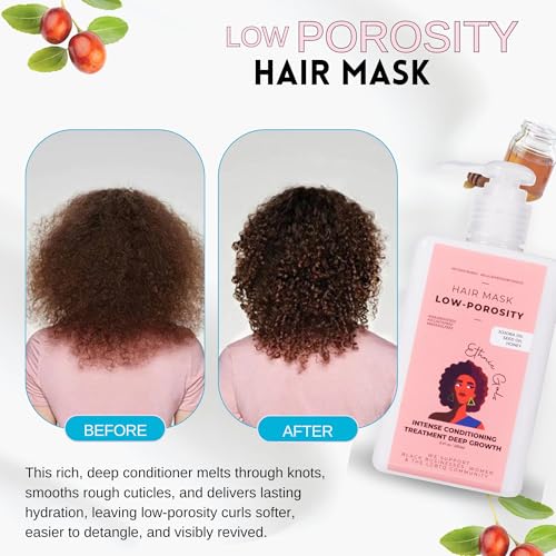Low Porosity Hair Mask - Lightweight Deep Conditioner That Penetrates Without Buildup