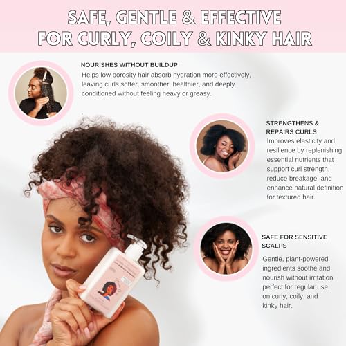 Low Porosity Hair Mask - Lightweight Deep Conditioner That Penetrates Without Buildup