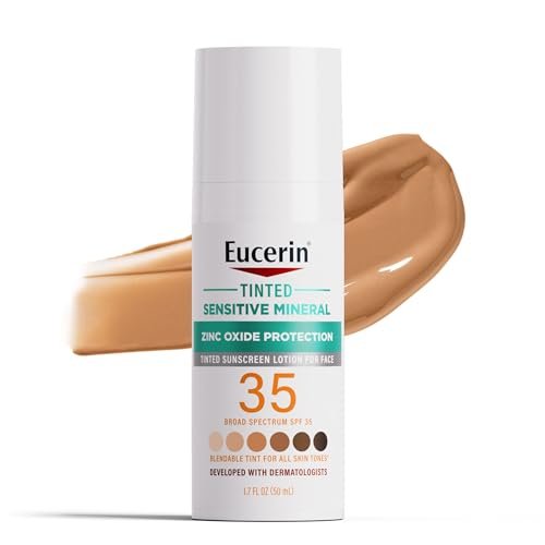 Tinted Sensitive Mineral Face Sunscreen Lotion, SPF 35, 1.7 FL OZ